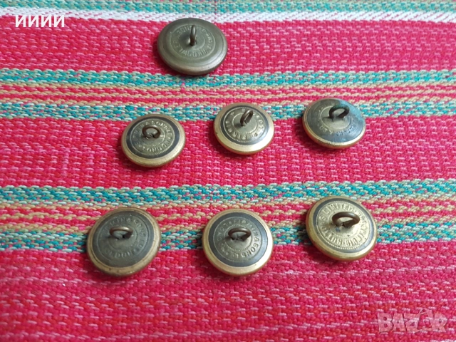 Позлатени месингови копчета , снимка 3 - Антикварни и старинни предмети - 52789054