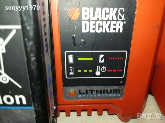 black decker lithium battery+charger-внос france 2510231633, снимка 2 - Винтоверти - 42718456