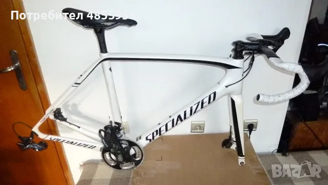 Велосипед - Specialized Tarmac Disc Frameset SL5 Expert Fact 10 Carbon 56cm   без кракове, има изтър