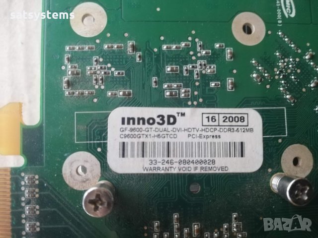 Видео карта NVidia GeForce Inno3D 9600 GT 512MB GDDR3 256bit PCI-E, снимка 7 - Видеокарти - 31034023