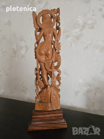 Антична ръчно изработена статуя на богинята Сарасвати , снимка 2 - Антикварни и старинни предмети - 49755068