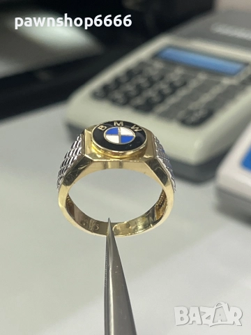 Златен пръстен 14 карата, снимка 11 - Пръстени - 51988762