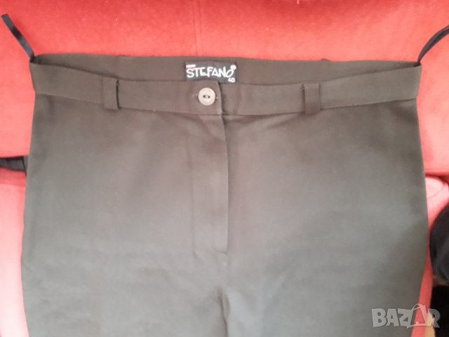 Дамски тъмнозелен панталон плътен, снимка 2 - Панталони - 29967863