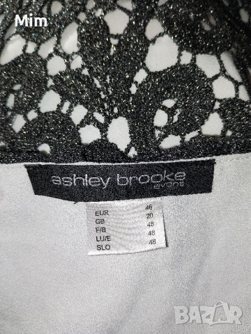 Ashley Brooke 46 Черна рокля с рязана дантела , снимка 8 - Рокли - 44919792