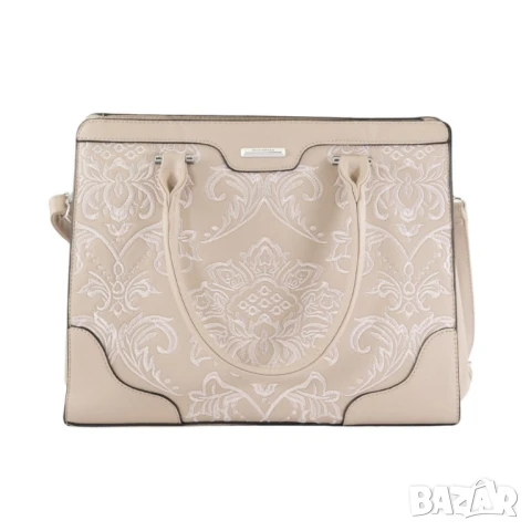 Елегантна дамска чанта с бродирани детайли и много отделения, снимка 15 - Чанти - 50653761
