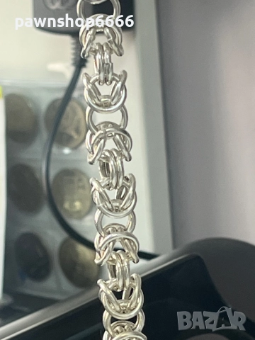 Сребърна гривна кралска плетка 925, снимка 9 - Гривни - 51674859