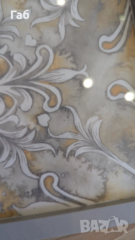 Уникална авторска картина арабеска, акварел, стил барок, бохо, снимка 4 - Картини - 52223844