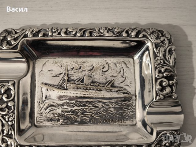 посребрен пепелник , снимка 3 - Антикварни и старинни предмети - 44226573