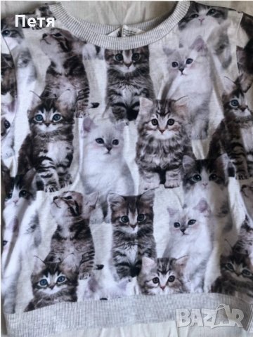 H&M Детска блуза с котета, снимка 2 - Детски Блузи и туники - 31457135