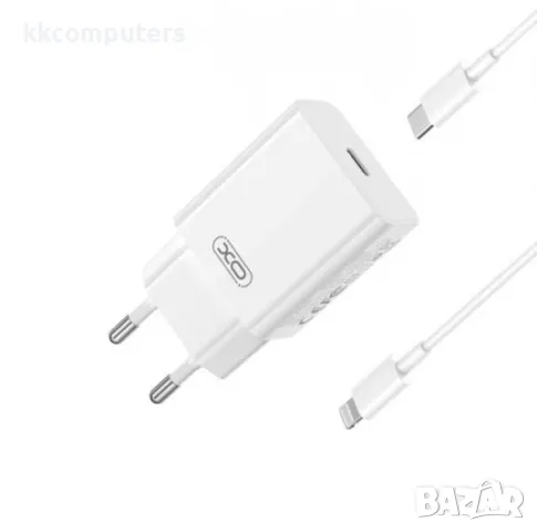 Зарядно/Адаптер 220V / XO-L126 PD 20W + PD Type-C - Lightning Кабел / Бял / Баркод : 456410, снимка 4 - Оригинални зарядни - 47709140