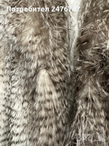 Ново дълго палто от еко косъм 4XL, снимка 4 - Палта, манта - 53041794