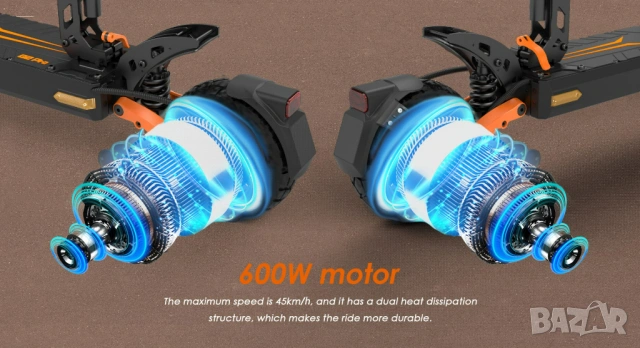 Електрически скутер/тротинетка със седалка KuKirin G2 PRO 600W 15AH, снимка 3 - Други спортове - 44277864