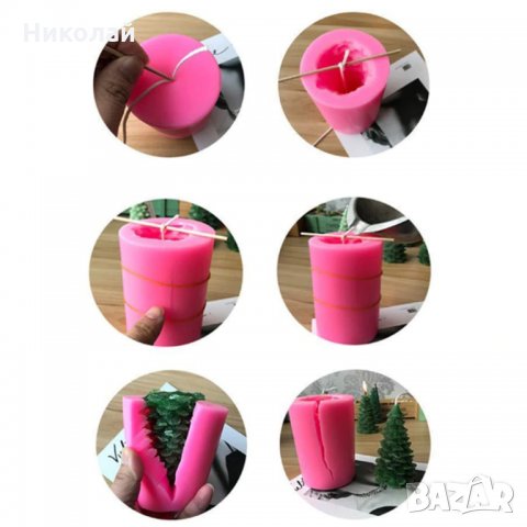 Силиконова форма за свещи - Елха Молд , свещ Голяма елха, снимка 2 - Други стоки за дома - 30906480