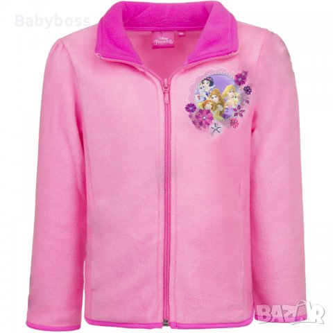 Поларено яке за момиче с принцеси Disney в розово, снимка 1 - Детски якета и елеци - 31436259