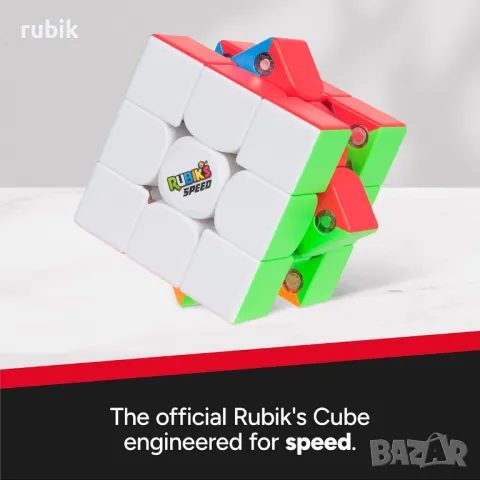 Оригинален куб на Рубик за скоростно нареждане Rubik's Magnetic Speed Cube 3x3x3 55мм - Stickerless, снимка 7 - Игри и пъзели - 48117413