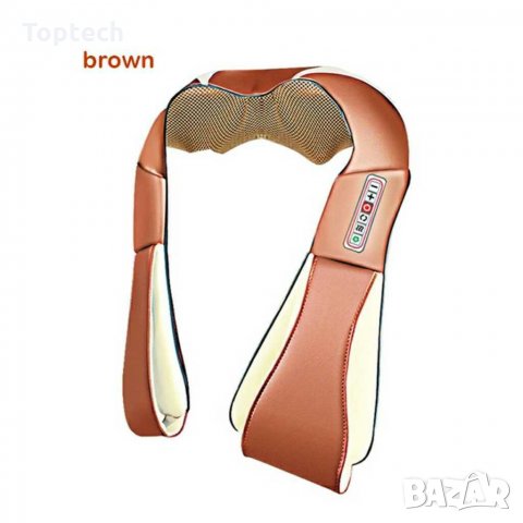 МАСАЖОР ЗА ВРАТ И ГРЪБ С 6 БУТОНА GOLD EDITION + подарък 3D масажор, снимка 4 - Масажори - 30135188