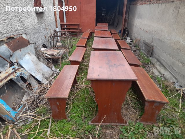 Маси+пейки, снимка 6 - Градински мебели, декорация  - 28602278