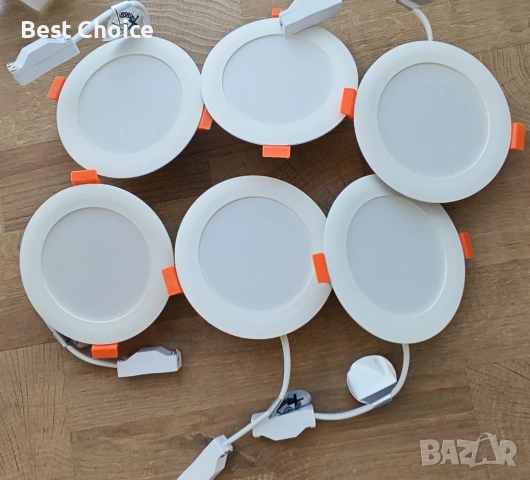 6 броя Димируеми LED Вградени Спот Лампи 8W 800 Лумена, снимка 6 - Лед осветление - 52908680
