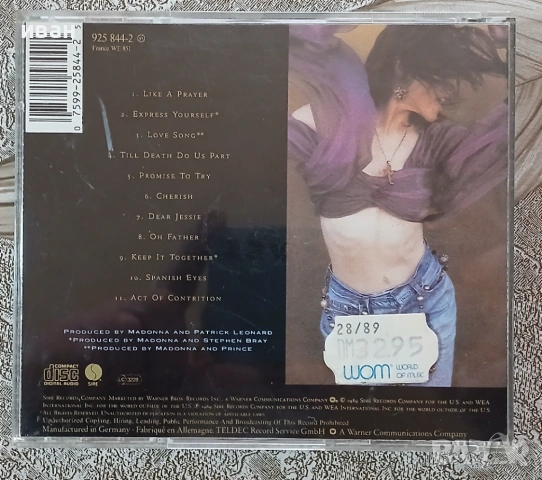 Madonna – Like A Prayer, снимка 2 - CD дискове - 54017744