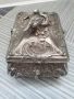 Малка стара ВМФ посребрена кутия за бижута Арт Нуво/WMF бижутерка 12x9x9см, снимка 3