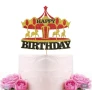 Цирк купол карусел Happy Birthday картонен топер парти рожден ден декор, снимка 1