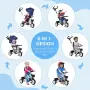 Детска триколка HOMCOM 6 в 1 с дръжка, снимка 3