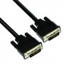 Кабел DVI 24+1 Dual Link Мъжко - Мъжко 1.5м VCom SS001238 Черен, Cable DVI M/M