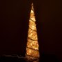 Светеща Коледна елха със златни гирлянди, 81см