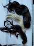 Екстеншън  естественa коса за перука (опашка), ролки за къдрене на коса - за обем и пръчки дунапрен, снимка 1 - Маши за коса - 33978171
