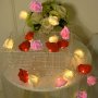 Нови LED светлини рози USB Лампички на батерия за украса декорация дом, снимка 6