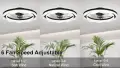 Таванен вентилатор JAYNLT с LED, 51 см, дистанционно и приложение, снимка 7