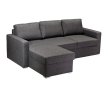 Ъглов разтегателен диван Делауеър с функция сън в текстил, снимка 1 - Дивани и мека мебел - 42335018