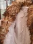 H & M Зимно Пухено Дамско Яке Тио Лисица с Косъм Размер S Якенце Животинско Лисица, снимка 4