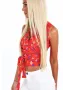 Дамски къс потник в червен цвят MP28887, снимка 2