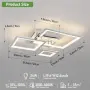 EIDISUNY модерно LED таванно осветление 3 квадрата с дистанционно, снимка 3