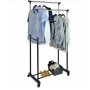 Двойна стойка за дрехи на колела - лесно преместване и повече място за дрехи, снимка 9