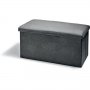 Табуретка - кутия за съхранение Dekor, Размер 76 x 38 x 38 cm, Сив, снимка 2