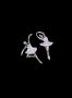 Summer Sale Сребърни обеци"Танцуващи балерини"/нови, снимка 1 - Колиета, медальони, синджири - 44428499