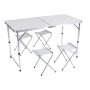 Компект Сгъваема Маса и Столове Malatec , 4 Стола, Алуминиев Материал, Сгъваема, 120 x 60 x 70 cm, снимка 11