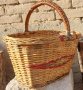 Голяма стара плетена кошница за пикник или село, снимка 6
