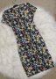 Рокля по тялото с принт теменужки, снимка 5