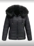 Дамско двулицево пухено яке с качулка, снимка 7