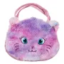 Плюшена котка в чанта, Бяла/ лилава, снимка 3