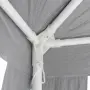 Градински PVC Павилион 3x3 м Сив – Водоустойчива Шатра с Прозорци и Странични Стени, снимка 7