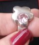 Винтидж / Стар сребърен пръстен с Морганит проба 925 , снимка 5