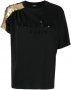 BALMAIN Gold Metallic Sleeve Logo Print Дамска Тениска size XS и S, снимка 1 - Тениски - 40230439
