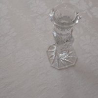 кристален свещник има малка люспа , снимка 9 - Антикварни и старинни предмети - 44422355