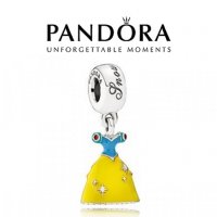 PANDORA Charm Disney SNOW WHITE DRESS DANGLE, снимка 1 - Обеци - 38644349