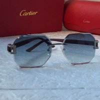 Cartier 2022 прозрачни дамски слънчеви очила Осмоъгълник с камъни, снимка 2 - Слънчеви и диоптрични очила - 38809240