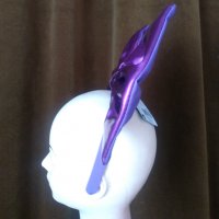 Диадема с голяма лачена лилава  пандела, снимка 2 - Аксесоари за коса - 34433157